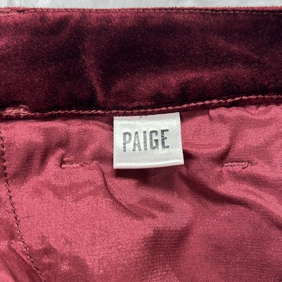PAIGE Velvet Verdugo Ultra Skinny Jean Pant Stretch Soft Burgundy‎ Wine 28 READ - Picture 13 of 17